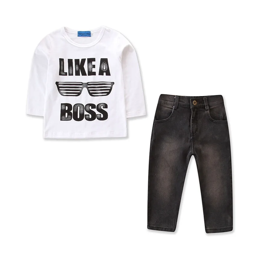 Children Clothing Autumn Winter Baby Boy Clothes T shirt+Pant 2pcs Outfit Kids Clothes Suit For