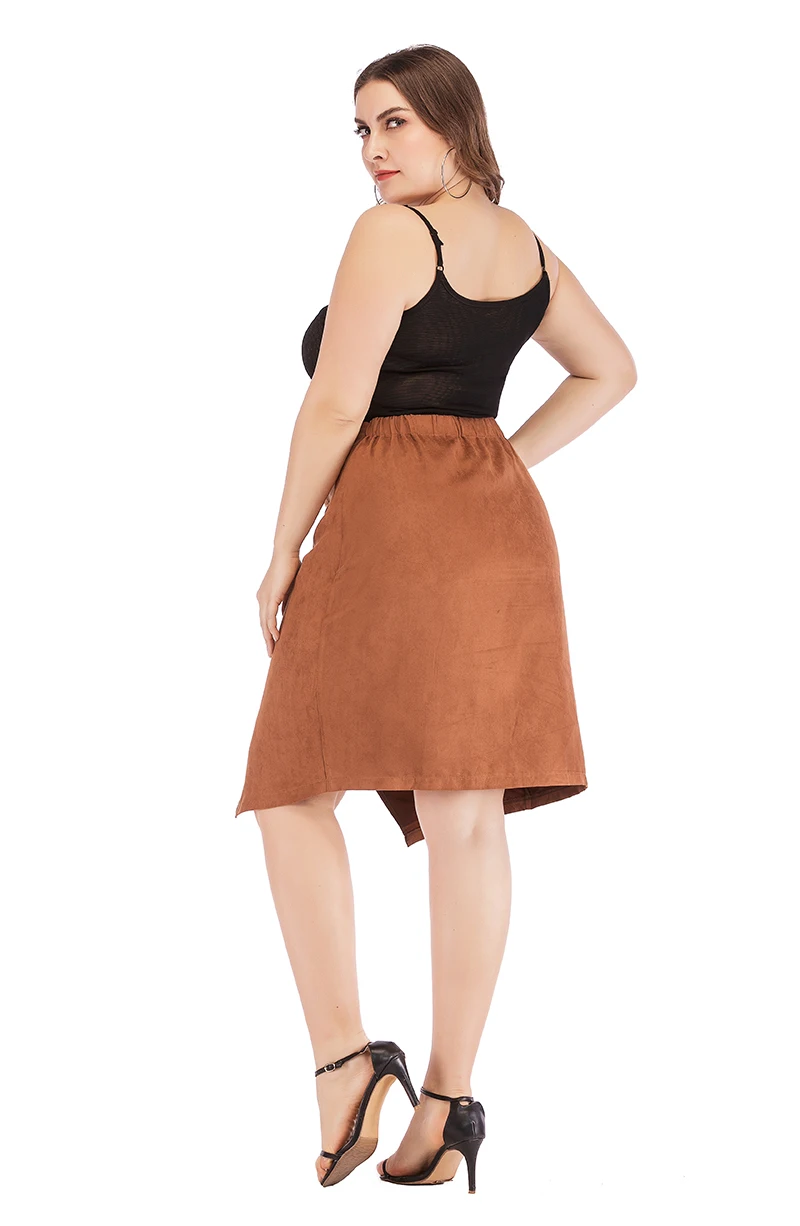 L-XXXXL юбки Для женщин Мода 2019 миди юбка одежда женская летняя юбка из органической кожи плиссированные бутон прямые винтажная верхняя