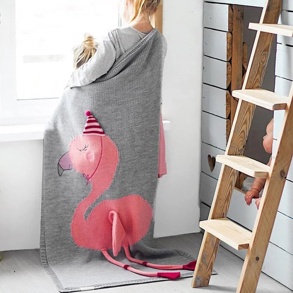 Многофункциональный ребенка 100% акрил пеленать одеяло для младенцев одеяло Фламинго супер мягкий пеленание Одеяло s новорожденных Детское