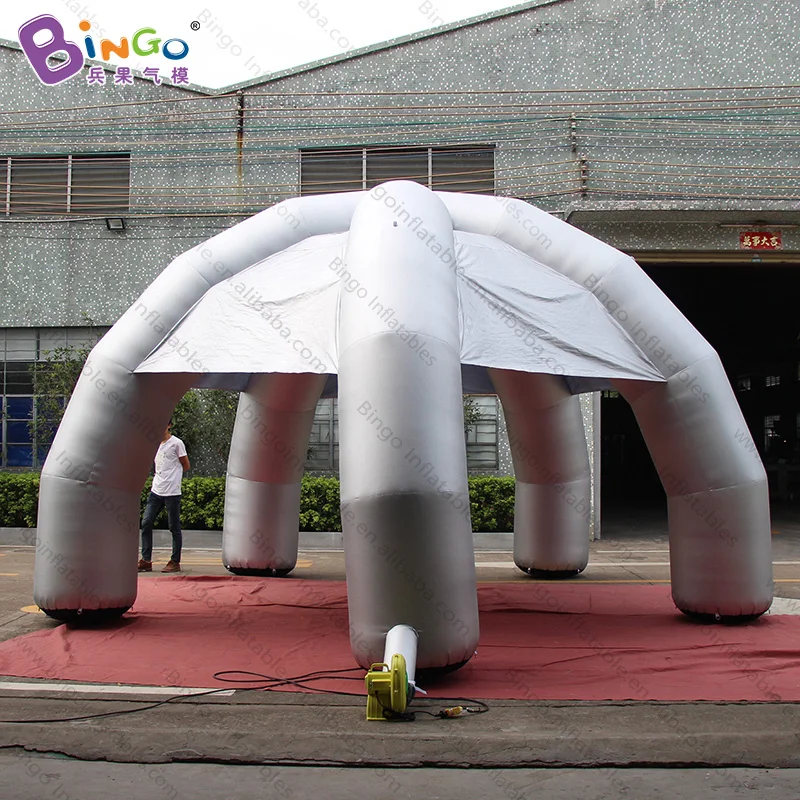 Factory outlet economic 6x6x3.5 inflatable 5 legged sliver tent for booth or party etc / customized