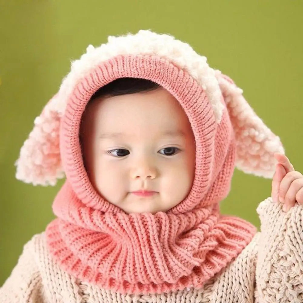 Pink Cute Winter Warm Scarf For 5 months to 6 year-old Baby girls