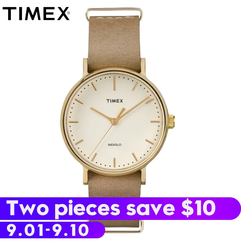 

2018 For Timex Original Mens Watches Tw2p984 Weekender Fairfield Series Quartz Leather Buckle Simple Waterproof Unisex Watch