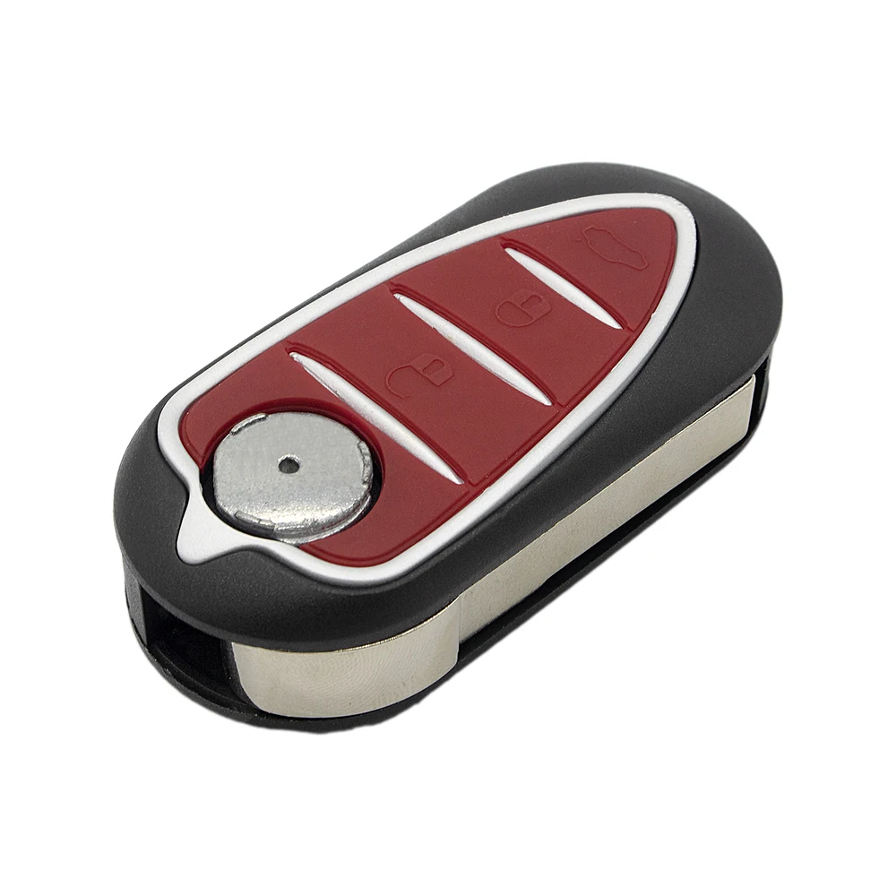 

WhatsKey 3 Folding Remote Car Key Shell Cover Buttons For Alfa Romeo Mito Giulietta GT 147 156 159 Romeo With Logo