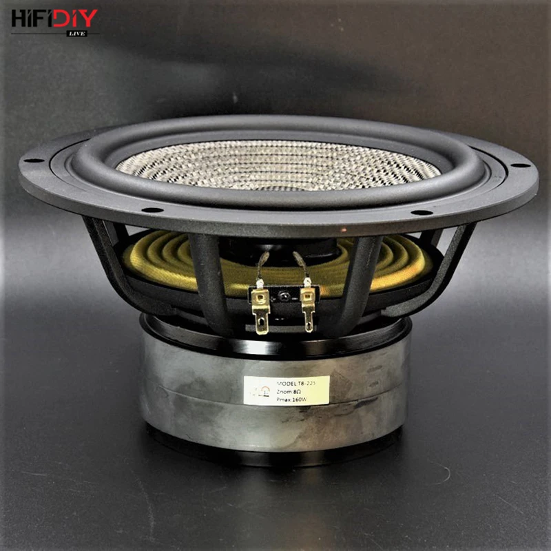 HIFIDIY LIVE HIFI 8 дюймов 8," Midbass НЧ динамик 8OHM 160 Вт литой Алюминиевый Fram углеродное волокно громкоговоритель T8-225