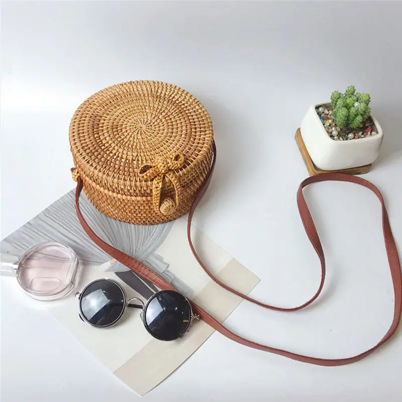 Handwoven Retro Rattan Straw crossbody Bags for Women 2019 Messenger Bags handbag women's bag bolsa feminina sac a main 40MA2503