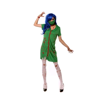 

Halloween Zombie Costume Dress For Girl And Women High Quality Custom Made Women Halloween Party
