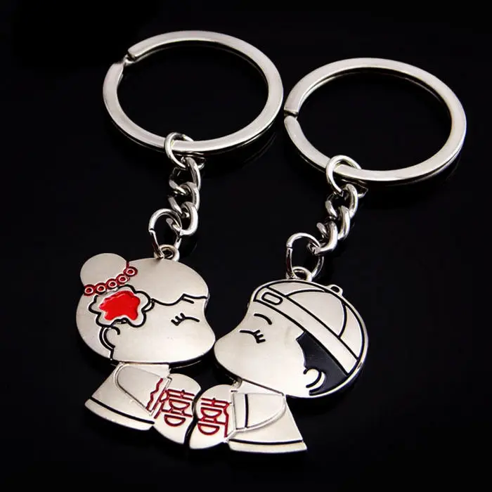 Novelty Items Casual Couple Love Keychain Cartoon Key Chain Lovers Key RiSG 