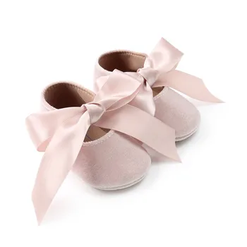 

Cute Baby Girl Shoes Spring Shoes Butterfly Knot Soft Non-slip Footwear Crib Cotton First Walker Newborn Baby Shoes