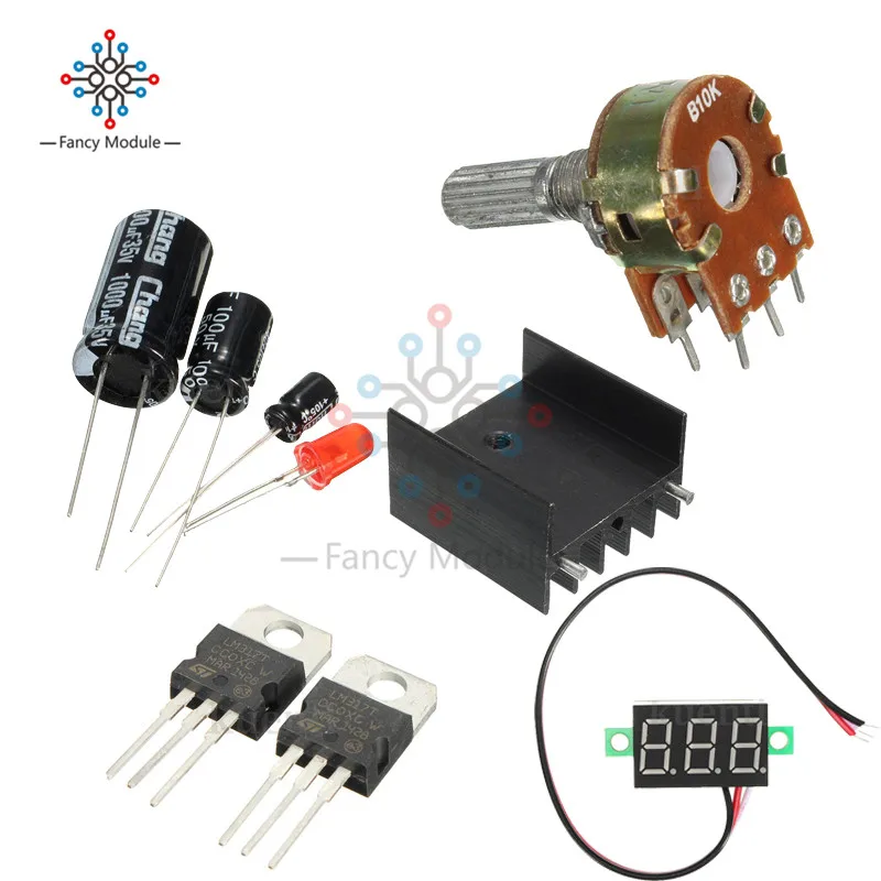 DIY Kit Electric LM317 регулируемый регулятор напряжения модуль понижающего питания с