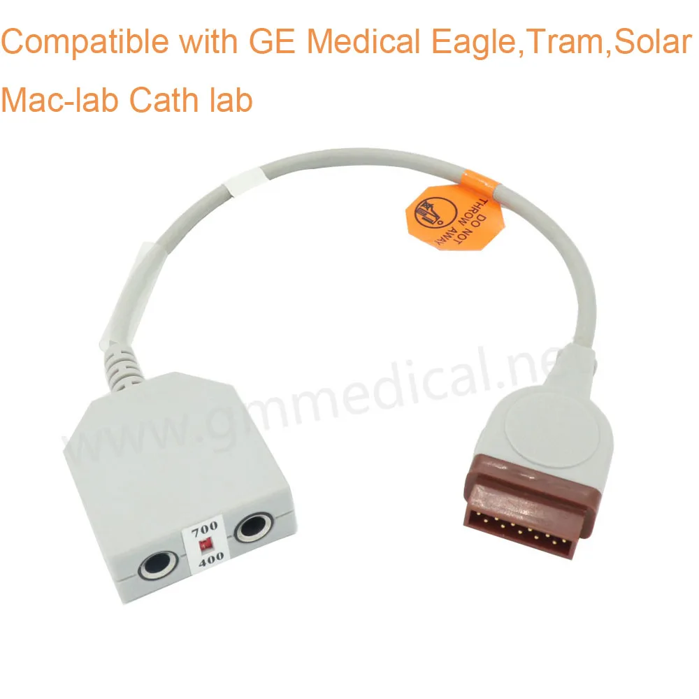 

Dual Channel Temperature Adapter Cable 11Pin Compatible With GE Medical Eagle ,Tram,Solar Use For YSI 400 and 700 Series Probe