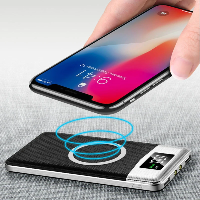 Wireless Power Bank Dual USB 20000mAh Wireless Charger Powerbank External Portable with LED Light External Battery Pack Hot Sale Wireless Power Bank Dual USB 20000mAh Wireless Charger Powerbank External Portable with LED Light External Battery Pack Hot Sale