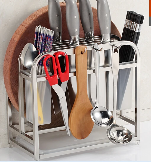 

Stainless steel multi-purpose tool post ` kitchen chopping block chopper frame ` board tool shelf ` knife shelf
