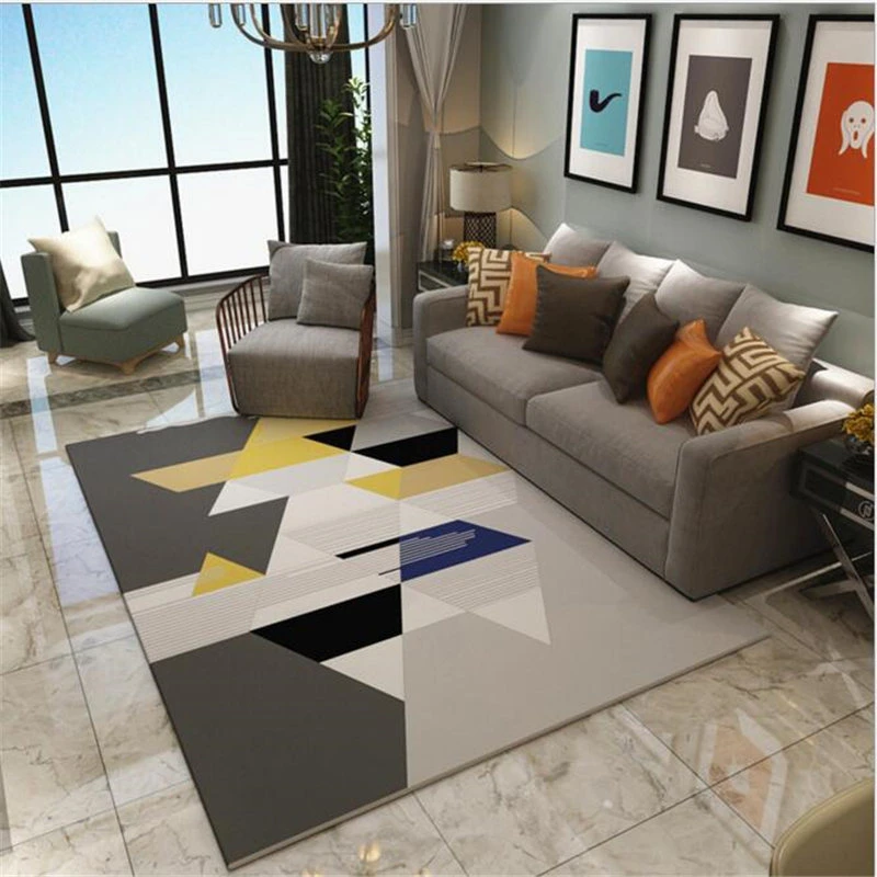 

Geometric Creative Carpet For living Room Bedroom Kid Room Delicate Thicker Large Rug For Kid Play Meeting Room Home Floor Mat