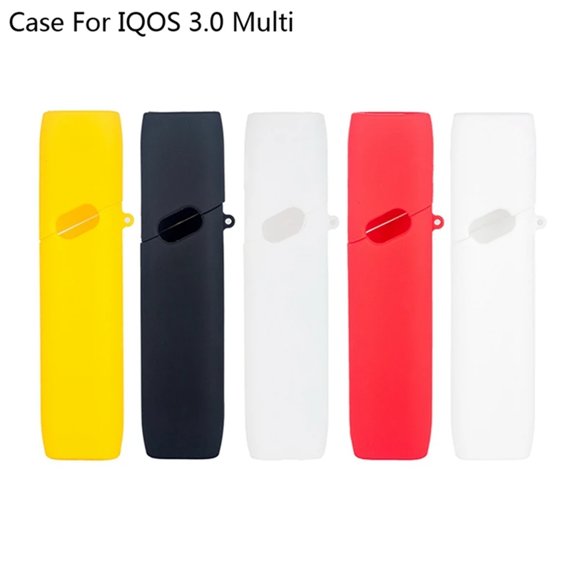 Черный Белый силиконовый чехол для IQOS 3,0 мульти электронная сигарета полный защитный чехол