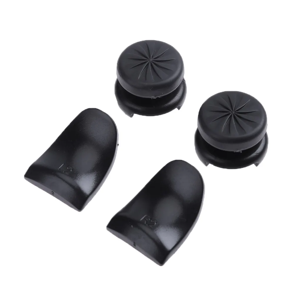 

4Pcs/Set Trigger Extenders Buttons Thumbstick Caps Kit for PS4 Game Controller Analog Stick Cap Grips High Quality Accessory