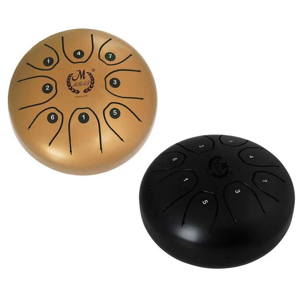 MMBAT Mebite Steel Tongue Drum Handpan Brahma 5.5 Inch Mini Happy Drum Musical Instrument With Sticks And National Style Bag