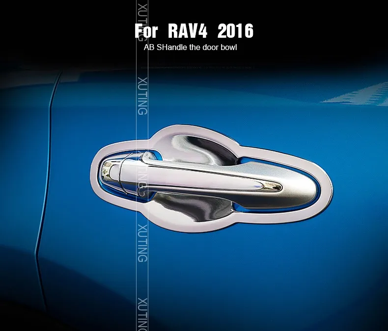Vtear для Toyota RAV4 аксессуары Дверная ручка Накладка Автомобильная дверная чаша Потяните хромированный автомобиль-Стайлинг наружное украшение