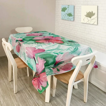 

American style Rural New Home decor Psychedelic plant flowers Scenic Table Cloth Dining Tablecloth Coffee Restaurant Cloth Cover