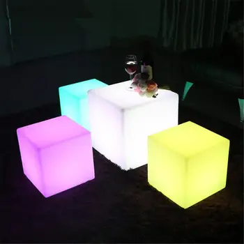 

Bar Party Decoration LED Night Cube Light Rechargeable Cordless Decorative Lights With 16 RGB Colors And Remote Control