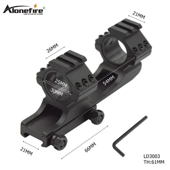 

AloneFire LD3003 30mm Dual Ring Cantilever Scope Mount Picatinny Weaver Rail 25MM gun hunting mount for Tactic flashlight