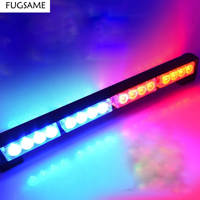 

FREE SHIPPING Factory Direct High Power 16 LED Emergency 1W Strobe Light Red/Blue POLICE The fire brigade