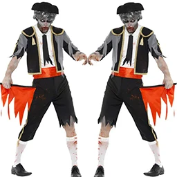 Высококачественный косплей взрослый мужчина Хеллоуин костюм дьявола ужасный страшный костюм зомби одежда смерть костюм призрака pir - Цвет: Черный