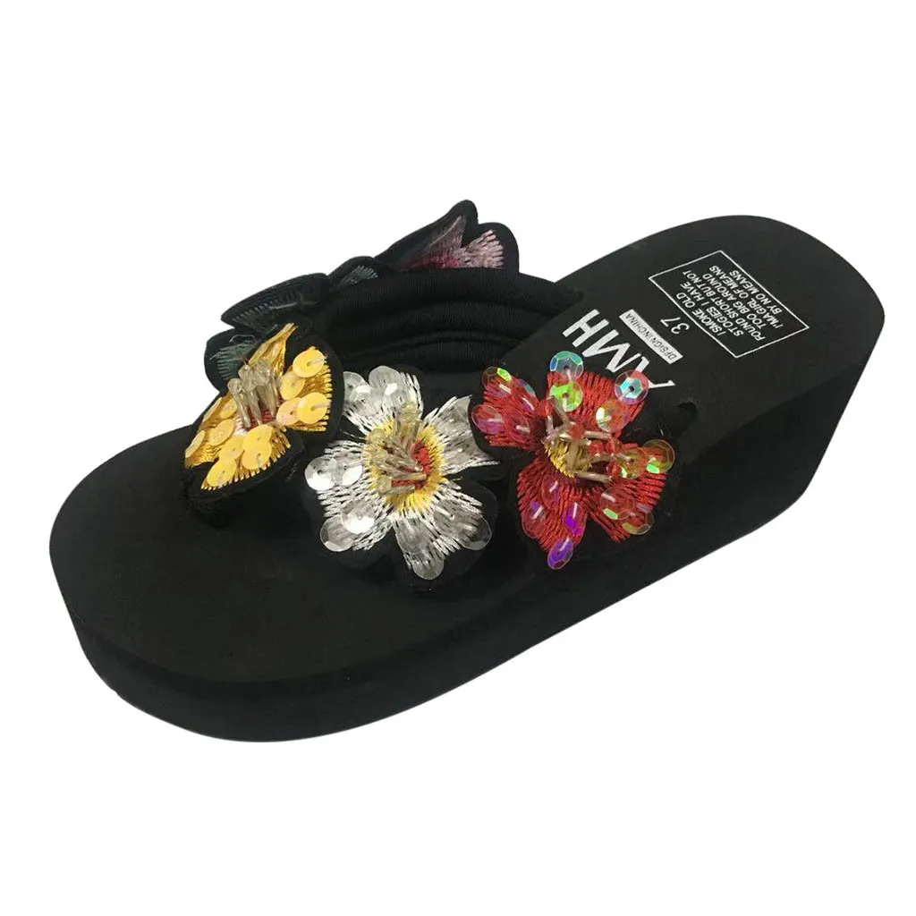 trendy platform preparation fashion slippers