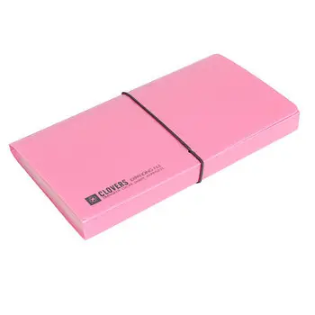 

Elastic Strap Closure Rectangle Plastic Letter File Folder Pink