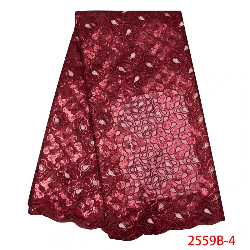 Африканская кружевная ткань, французский стиль тюль кружевная ткань с блестками нигерийская Тюлевая ткань для женского платья KS2559B-2