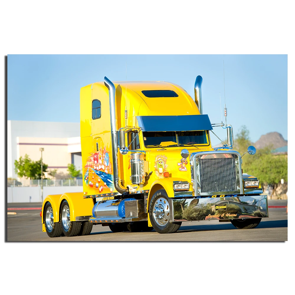 

Freightliner Truck Poster Wall Art Picture For Living Room Vehicle Canvas Painting Home Decor