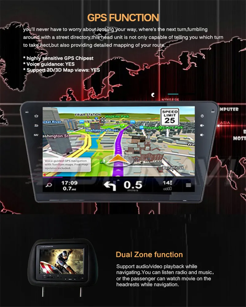 radio car 2din For Peugeot 408 2014