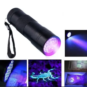 

9 LED Purple UV Flashlight Aluminum Flashlight Supermarket Gift Fluorescent Light Drop Shipping Wholesale Supplier Sale
