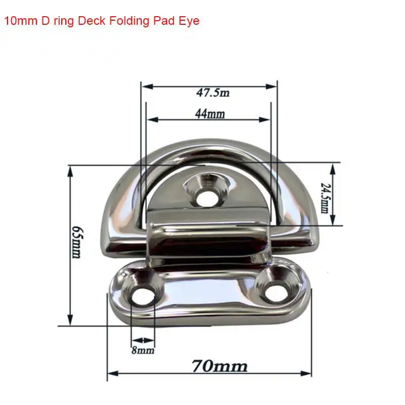 4 шт. 316 г. из нержавеющей стали d-образное кольцо палубный складной коврик для крепления глаз галстук-бабочка для яхты моторная лодка