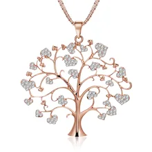 Fashion necklace personality luxurious necklace Crystal life tree pendant necklace pendant jewelry N512