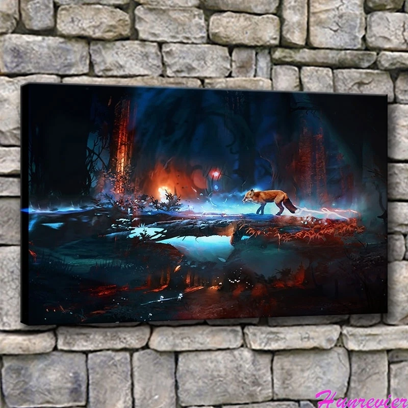 

diamond painting Animal Fox Paintings Art Fantasy Forest Cross Stitch Diamond Embroidery Patterns rhinestones Diamond Mosaic