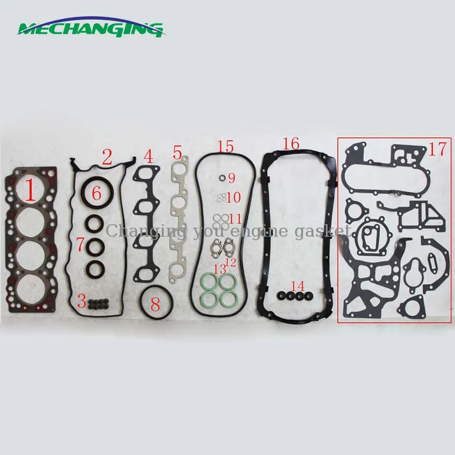 L For TOYOTA HILUX II Pickup CRESSIDA CROWN 2.2 Full Set Engine Parts Gasket 04111-54030 04111-54031 50030000 |
