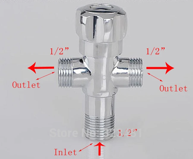 1 вход 2 выхода биде туалет угловой клапан хромированная латунь двойной выход воды угол обратный клапан