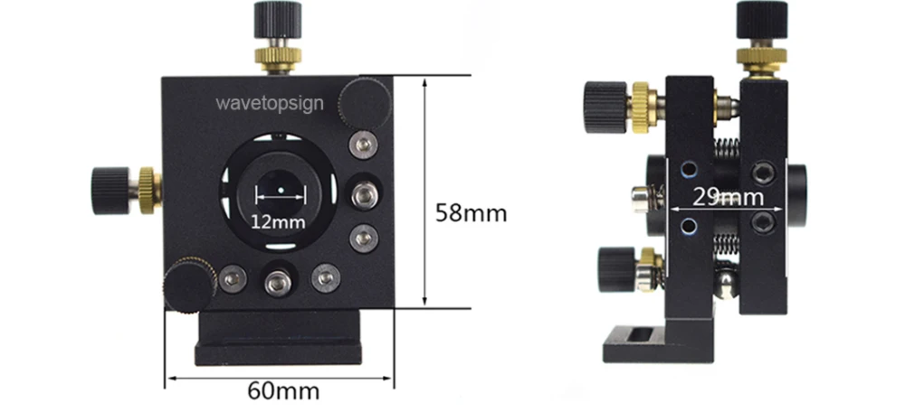 WaveTopSign лазерный держатель зеркала для машины 2D крепления Q-Switch держатель зеркала 20x5 мм 4D держатель использовать для красный светильник 12x36 мм