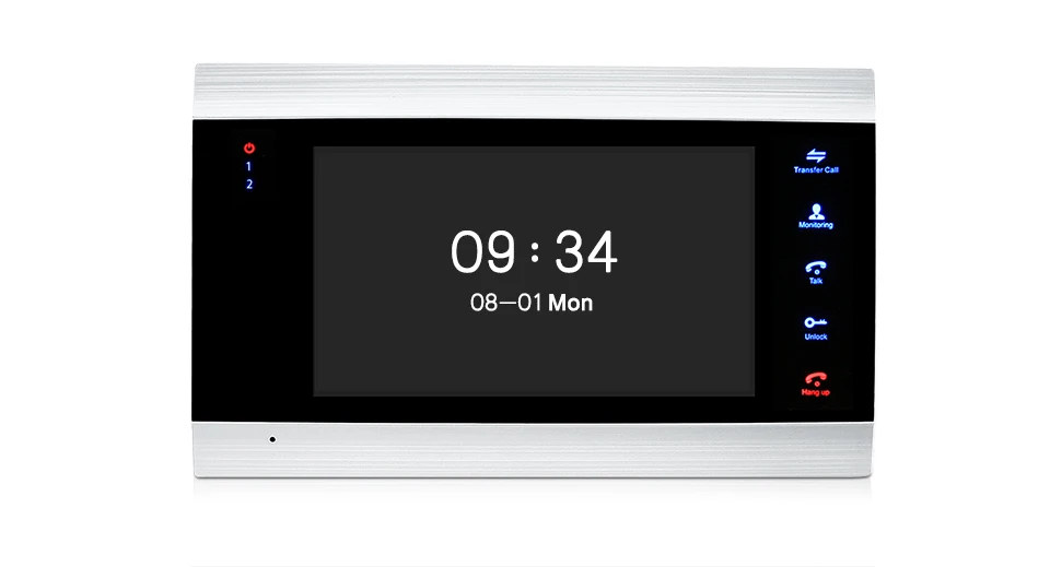 clock time of New 7 inch 1200TVL Video Door Phone Doorbell  Intercom system