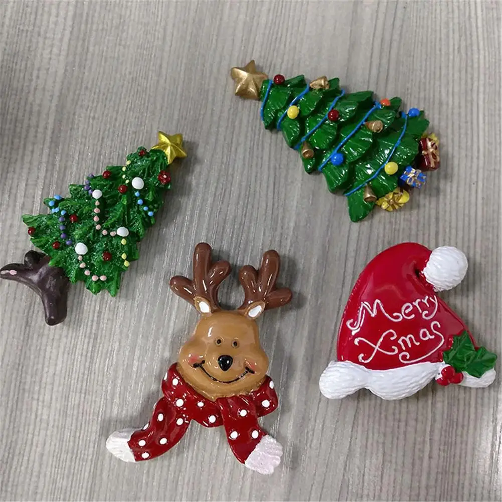 Креативная магнитная наклейка на холодильник в форме рождественской елки в форме оленя