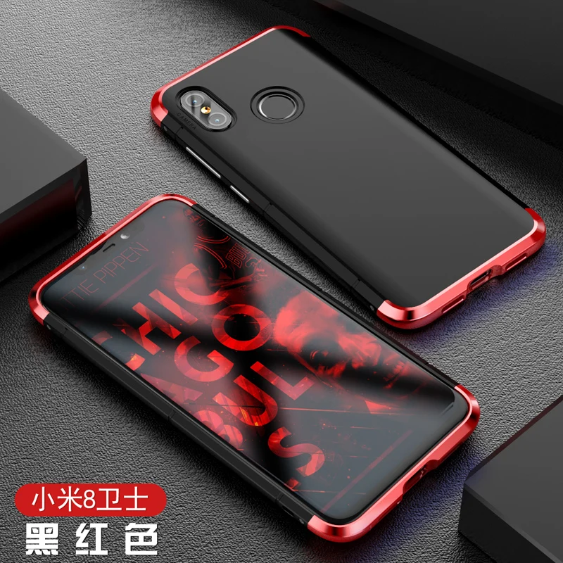 8 Роскошный металлический чехол для Xiaomi mi 8, дизайнерский чехол Alu mi nium и PC, защитный чехол для Xiaomi mi 8 6,2", матовый чехол - Цвет: 8