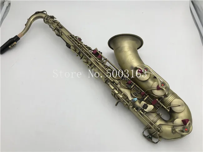 

BULUKESTS-R54 Bb Tenor B Flat Brass Saxophone Reference 54 Unique Antique Copper Sax Musical Instruments With Case Mouthpiece