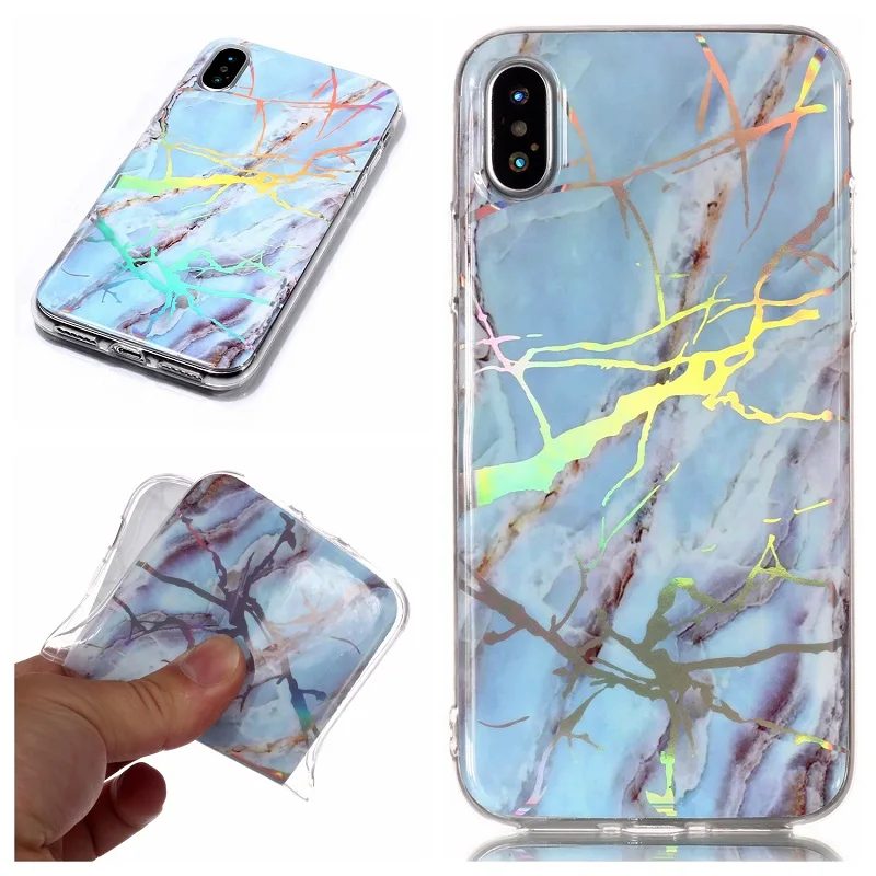 For iphone 5s 5 SE 6 6s 8 678 plus X Granite Scrub Laser IMD Marble Stone image Painted Silicone Phone Case For iphone 7 cases (20)