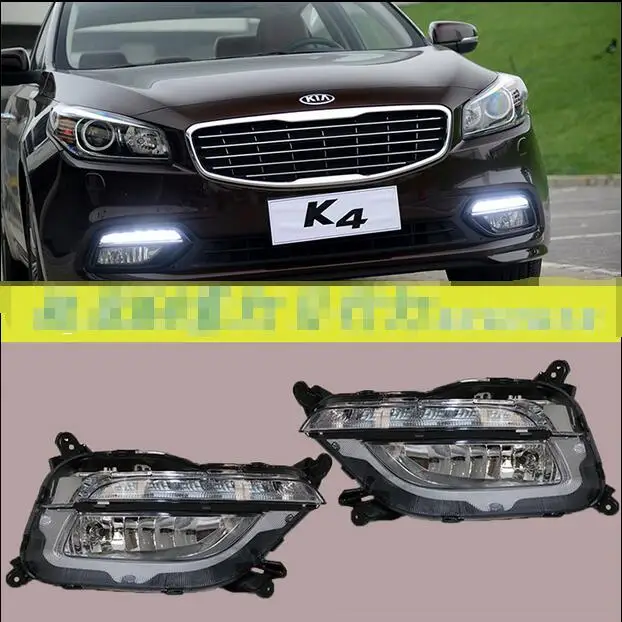 Hireno Super Bright LED Daytime Running LightสำหรับKIA K4 2015 รถLED