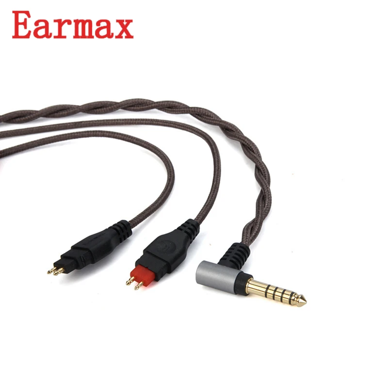 

Earmax 4.4mm Earphone Upgrade Cable OCC Silver Plating Weave Balance Wire HIFI Aux Audio Cable For Sennheiser HD650 HD600 HD580
