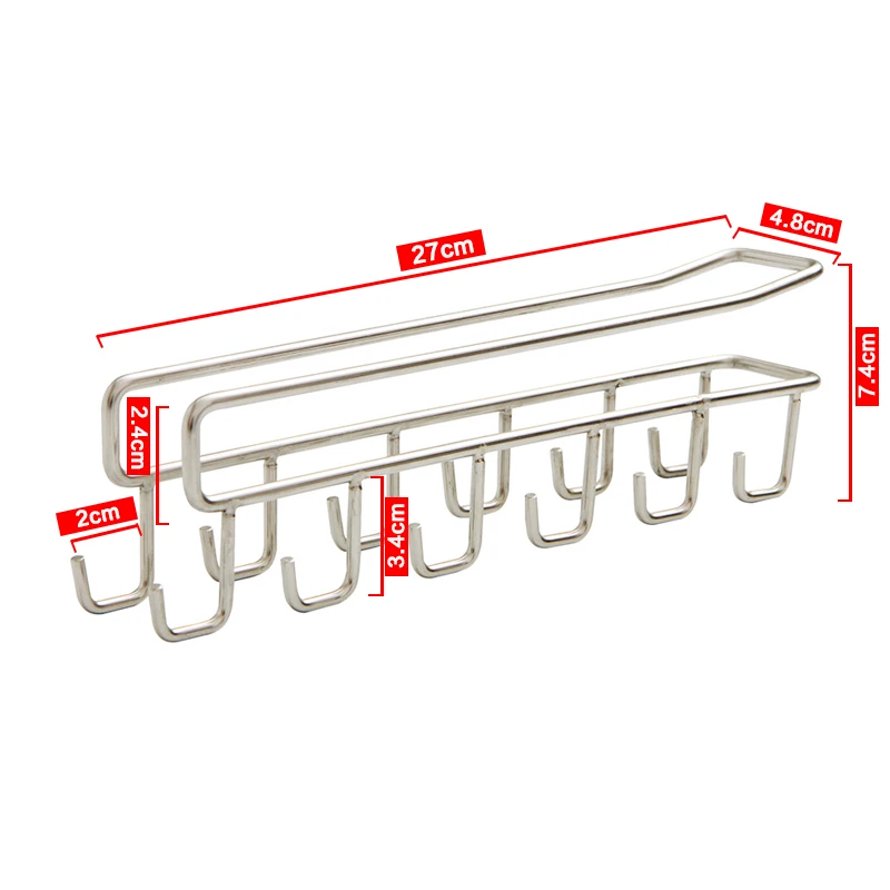 Нержавеющая сталь Кухня стеллаж для хранения для вывешивания на шкаф полка с крючками вешалка для посуды сундуки для хранения полка-органайзер для ванной держатель