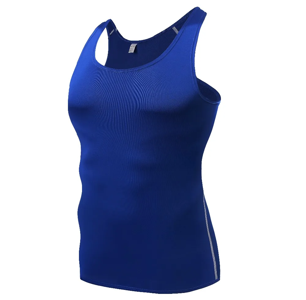 

HOT 2020 Summer Men Practice Wear Base Layer Stretch Quickly Drying White Fitness Sweat Tank Tops O-neck Traning Jog Vest