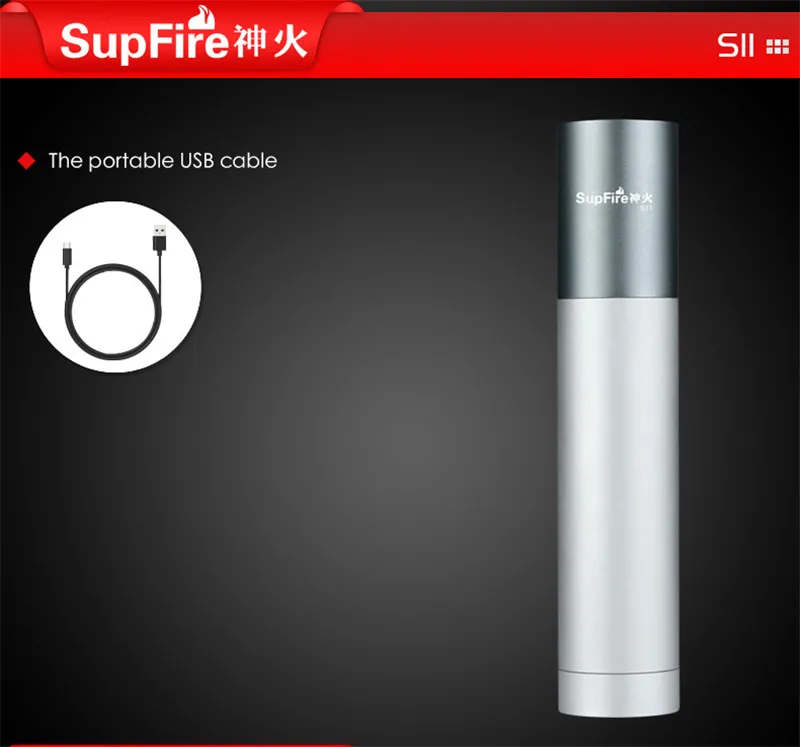 Supfire флэш-светильник светодиодный мини-ручка светильник Lanterna S11 USB Linterna светодиодный флэш-светильник фонарь для Sofirn Convoy S2 Nicron Fenix Nitecore