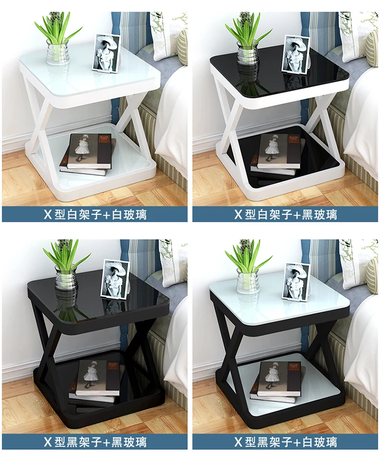 Модный простой прикроватный современный столик для спальни, креативный шкафчик