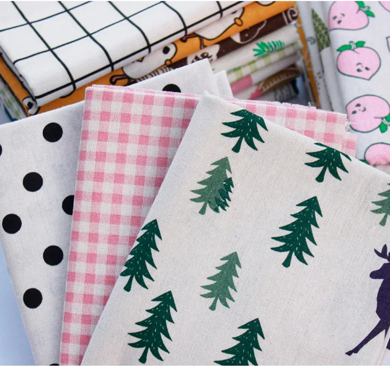 

98*150cm Liner and Cotton Fabric Soft Colorful High Quality Knitted Printed Material Fabric for Patchwork Sewing Handmade DIY